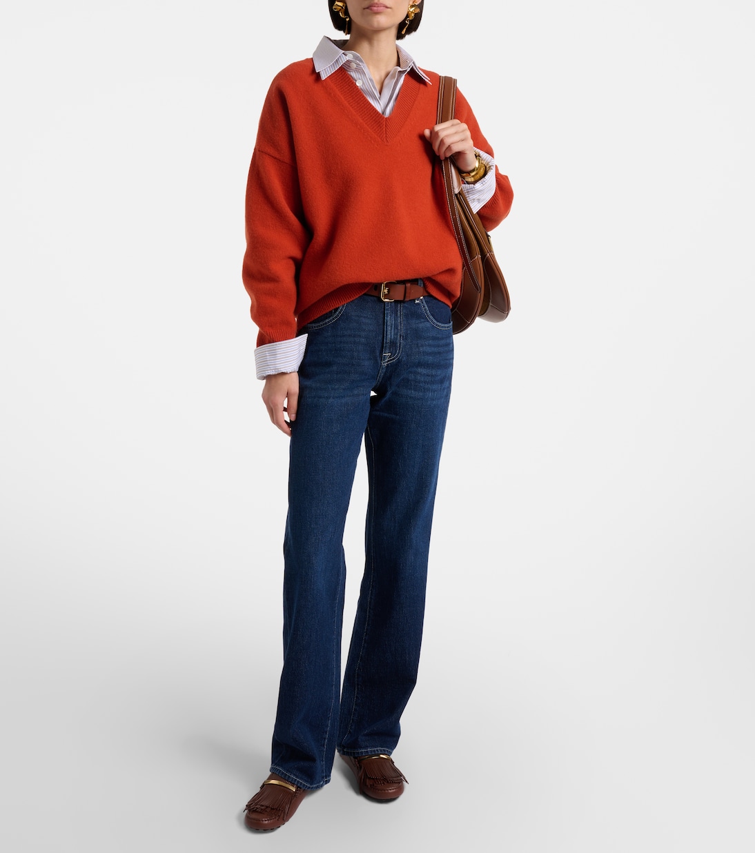 Tess high-rise straight jeans | 7 For All Mankind