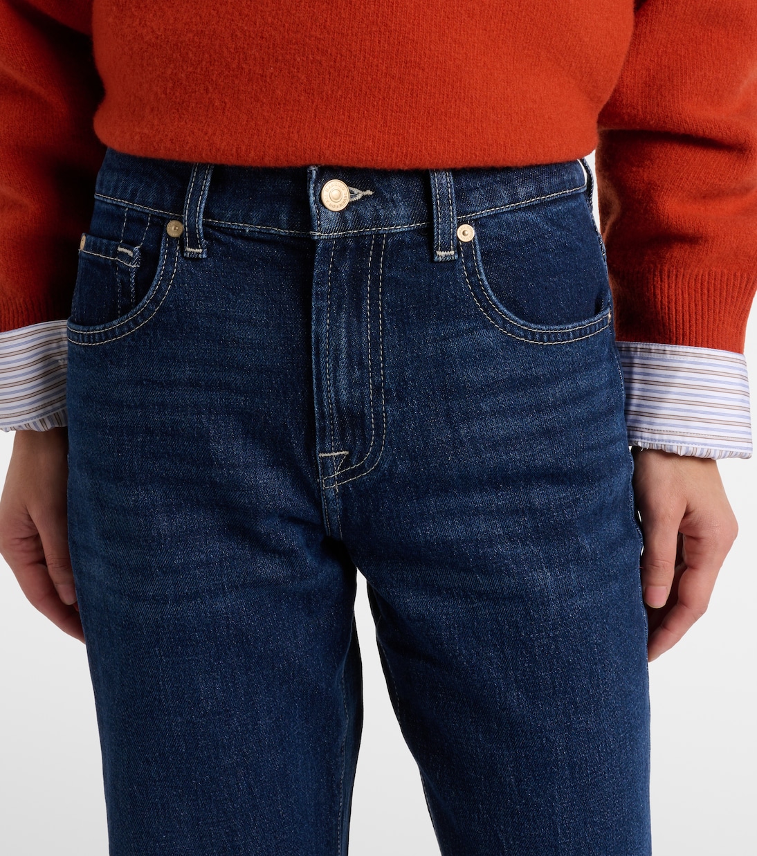 Tess high-rise straight jeans | 7 For All Mankind