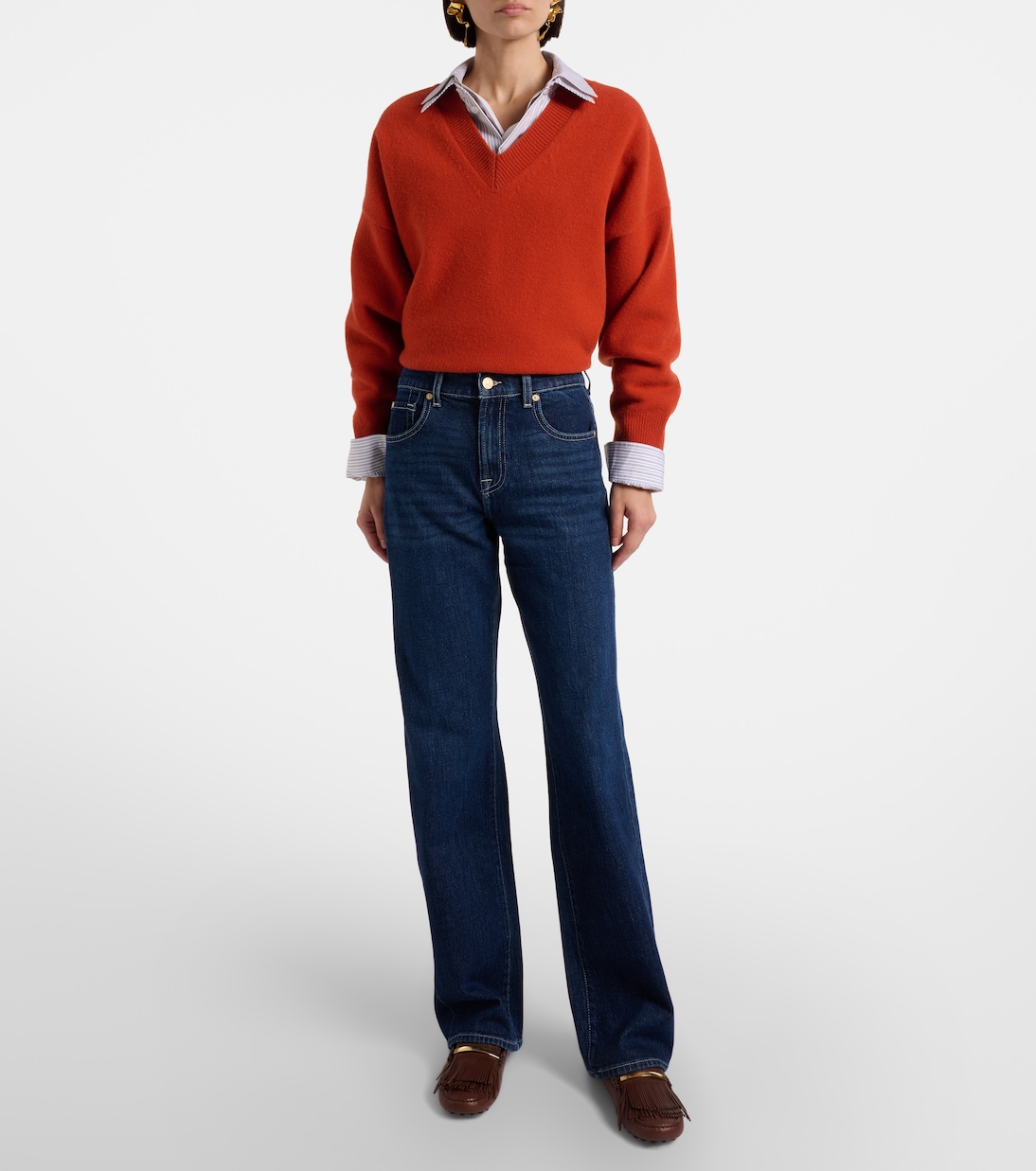 Tess high-rise straight jeans | 7 For All Mankind