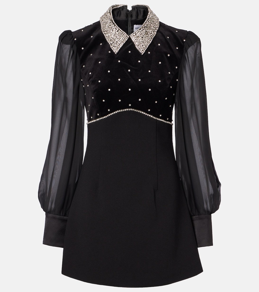 Vestido corto con cristales | Rebecca Vallance