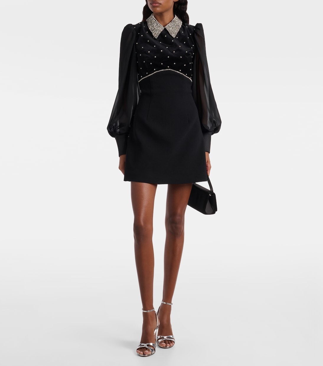 Vestido corto con cristales | Rebecca Vallance