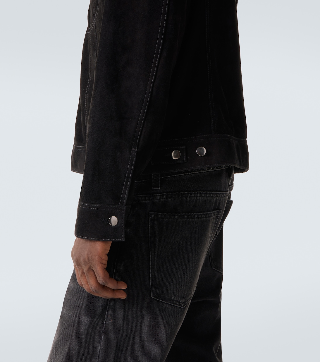 x Aaron Levine Boston suede jacket | Studio Nicholson
