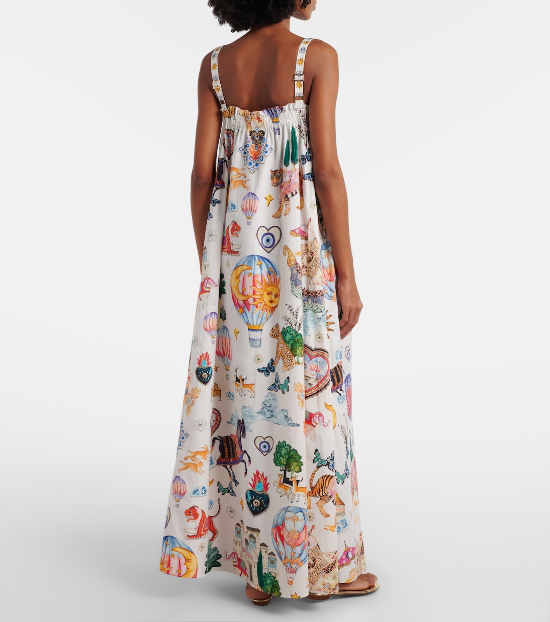 Embellished printed cotton maxi dress | Camilla