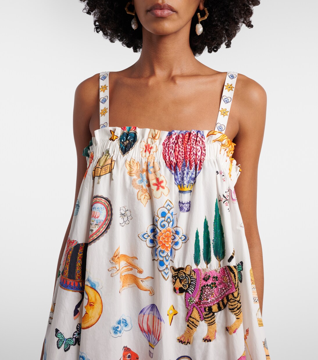 Embellished printed cotton maxi dress | Camilla