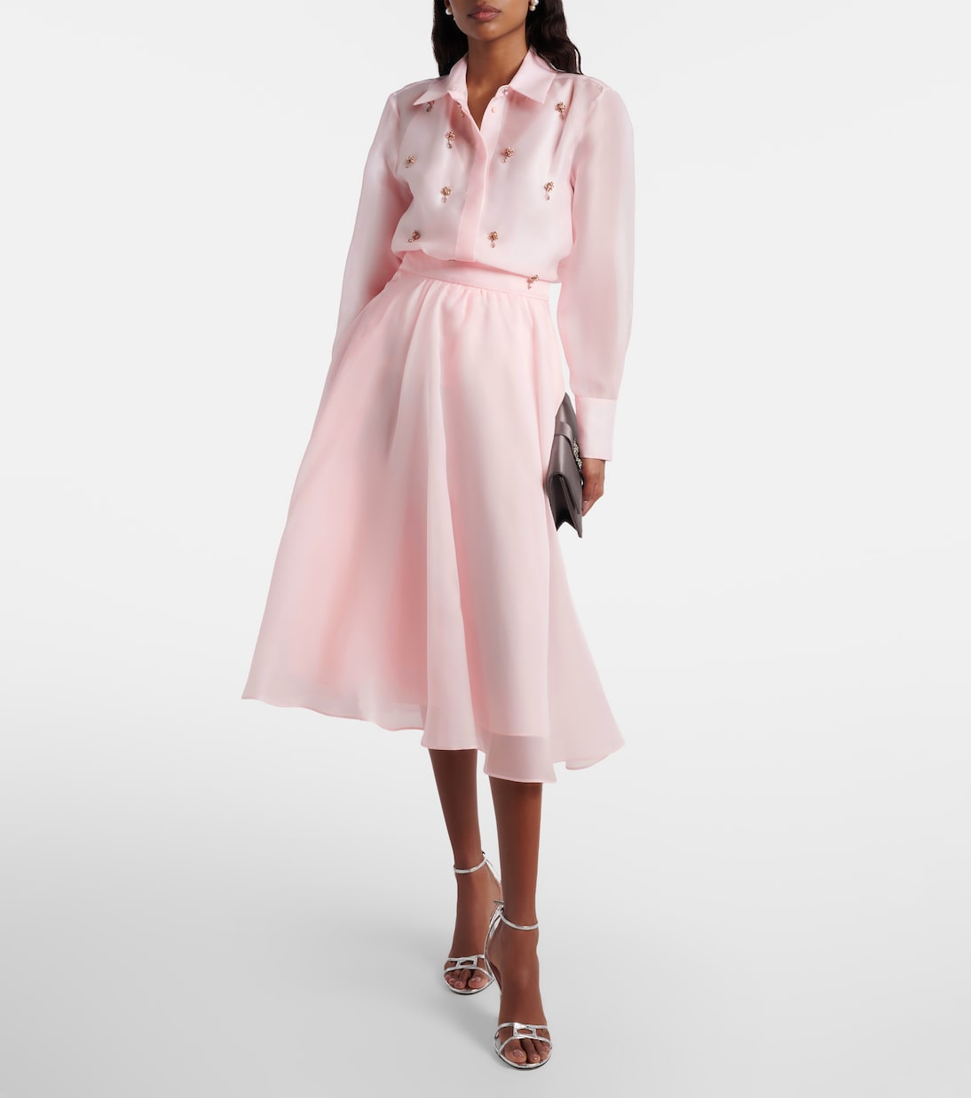 Camisa Mseagi de seda con cristales | Max Mara