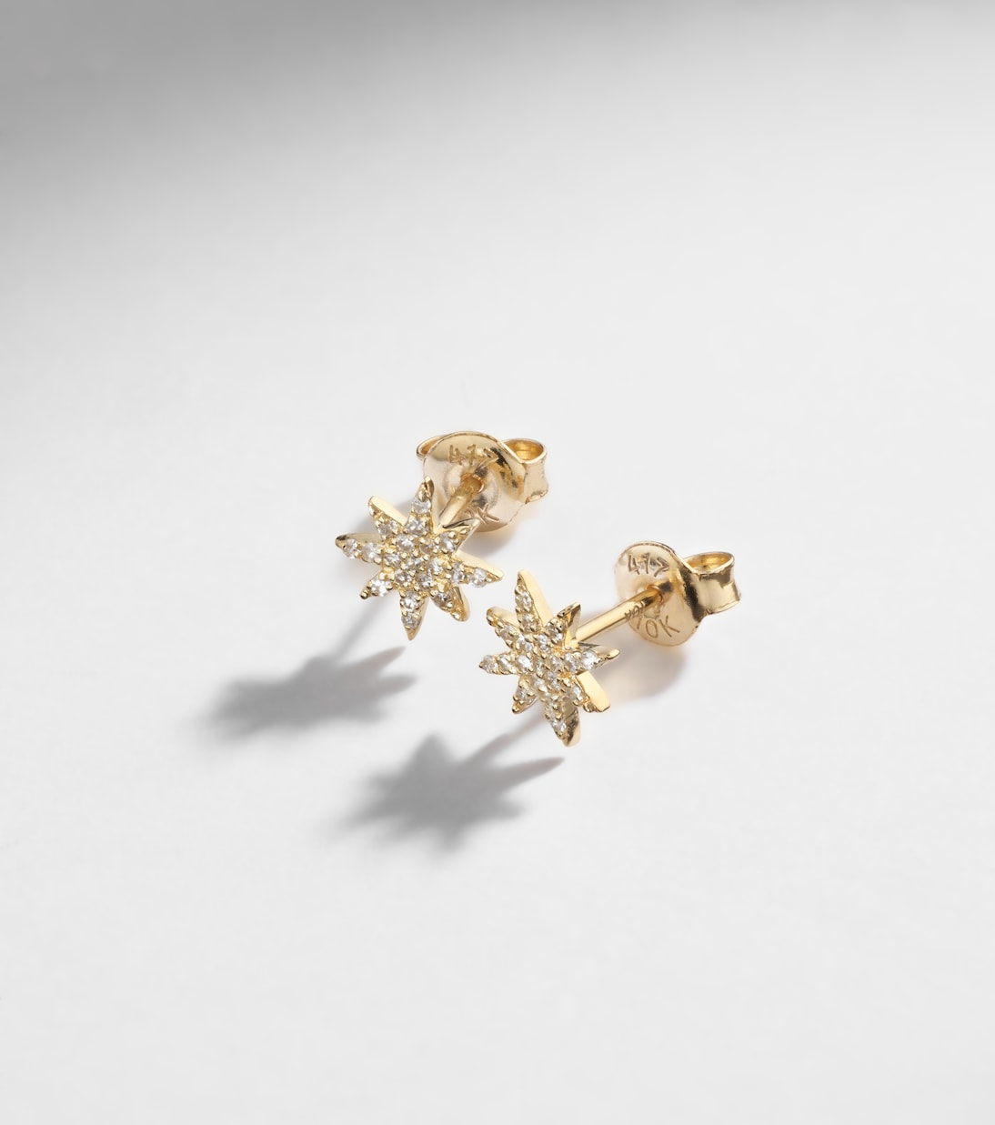 Northern Star 10kt gold earrings with diamonds | Stone and Strand