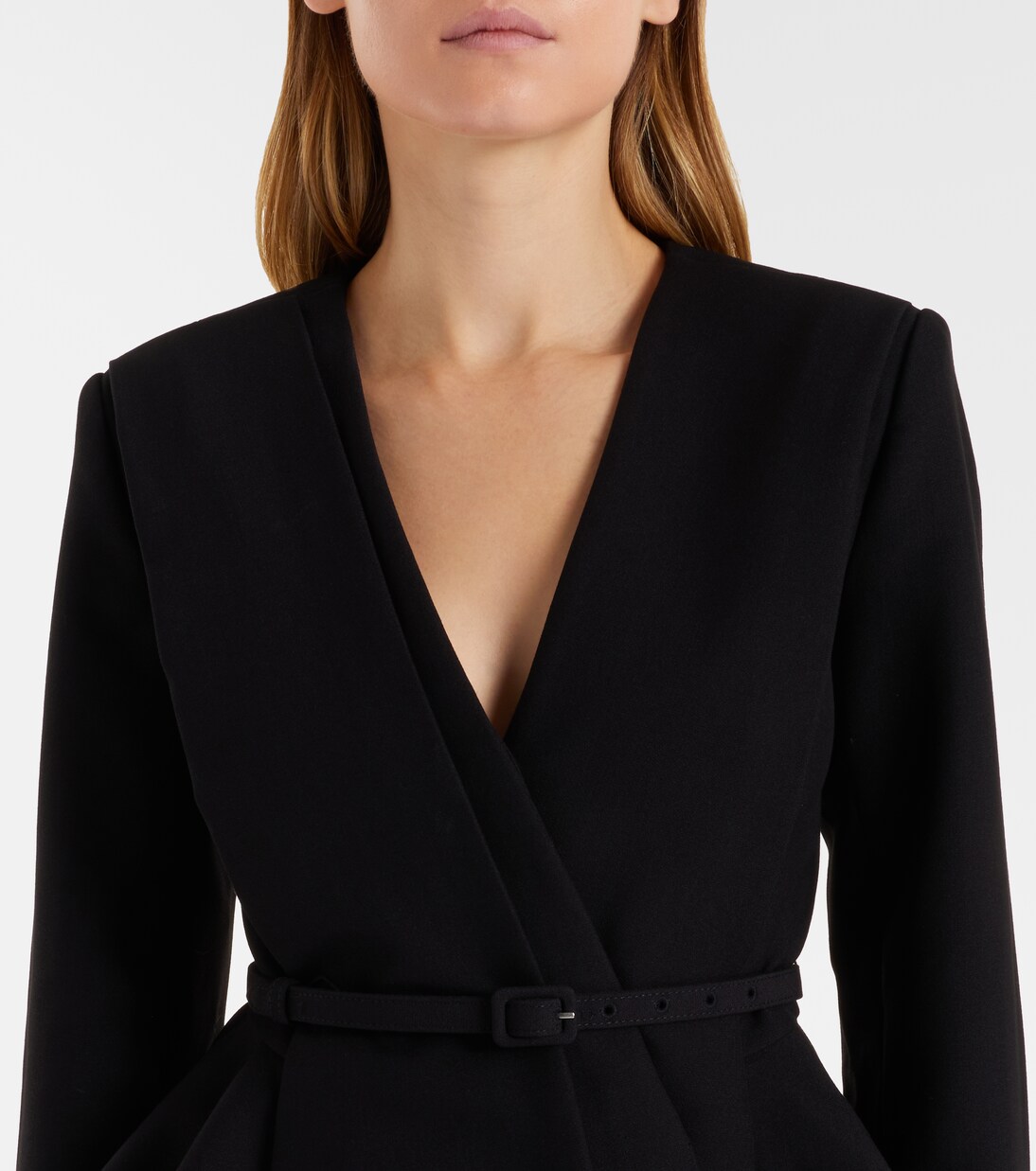 Asymmetric draped crêpe blazer | Roland Mouret