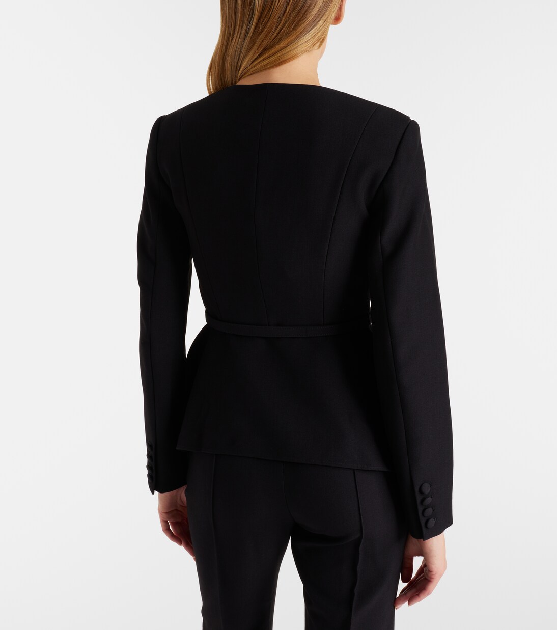 Asymmetric draped crêpe blazer | Roland Mouret