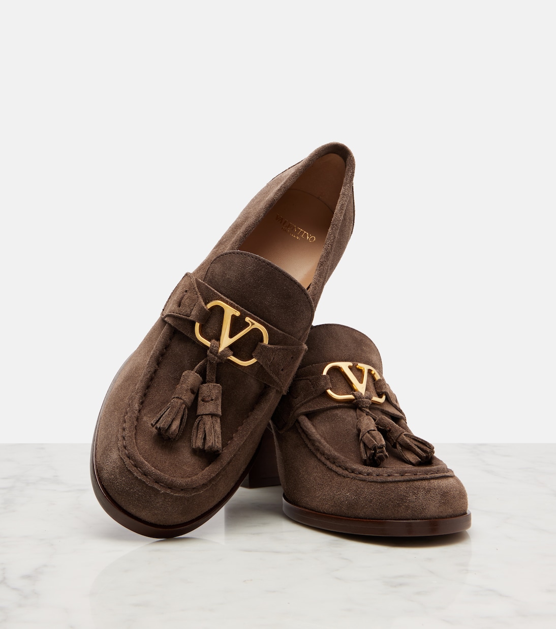 VLogo 60 suede loafer pumps | Valentino Garavani