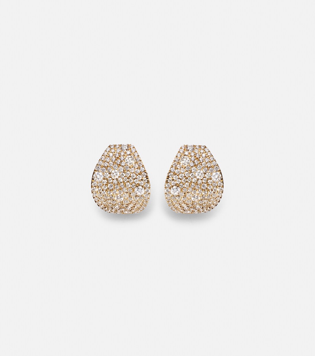 Keepsake 14kt gold huggie earrings with diamonds | Stone and Strand