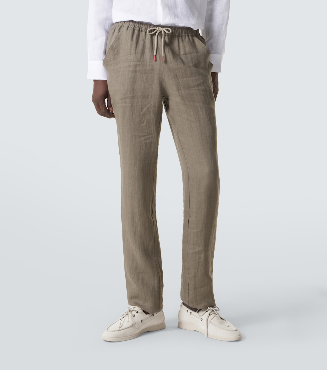 Linen slim pants | Kiton