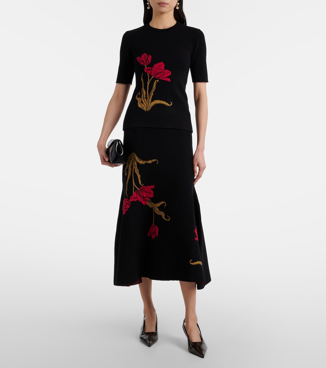 Midirock aus Jacquard | Erdem