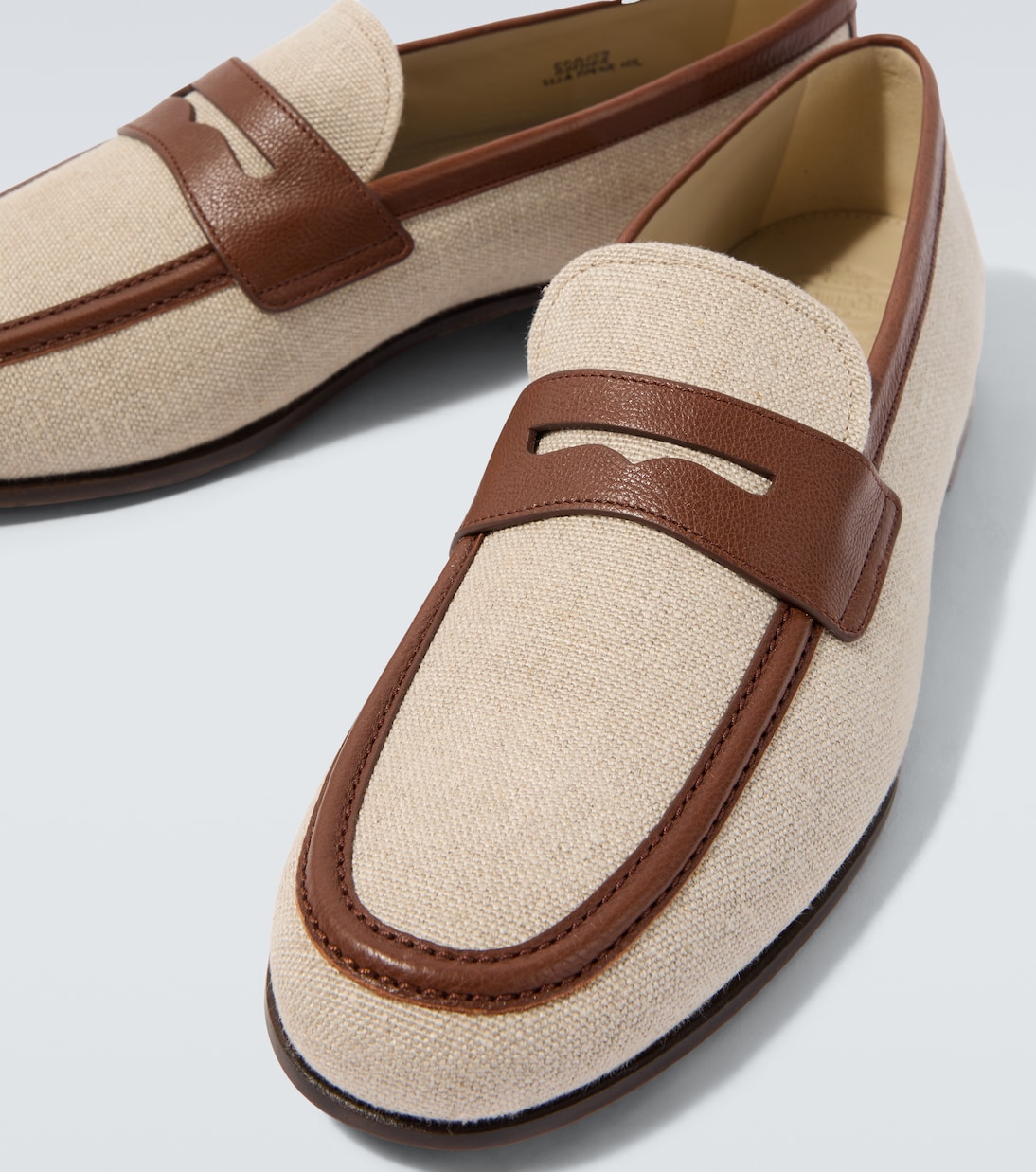 Leather-trimmed loafers | Church's