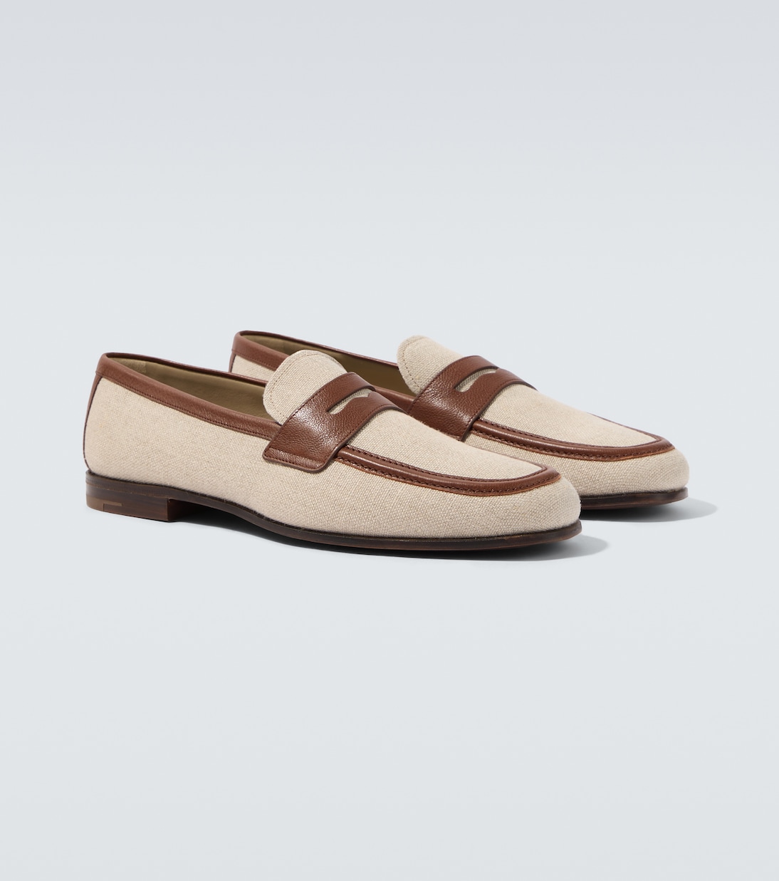 Leather-trimmed loafers | Church's