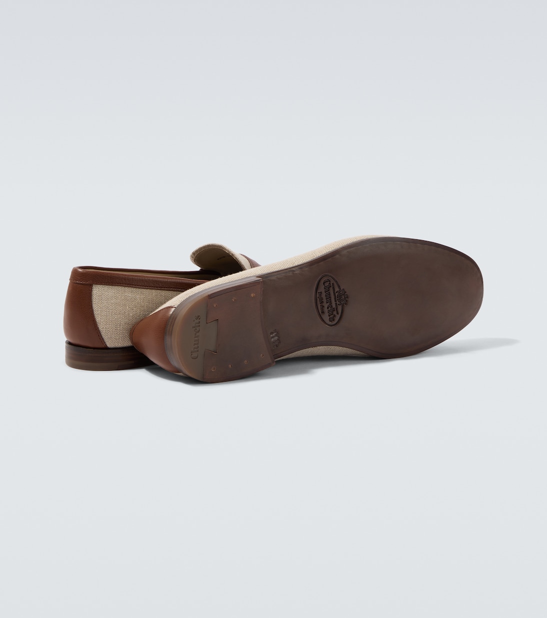 Leather-trimmed loafers | Church's