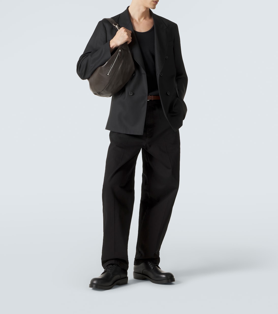 Schultertasche Quiver Clip aus Leder | Lemaire