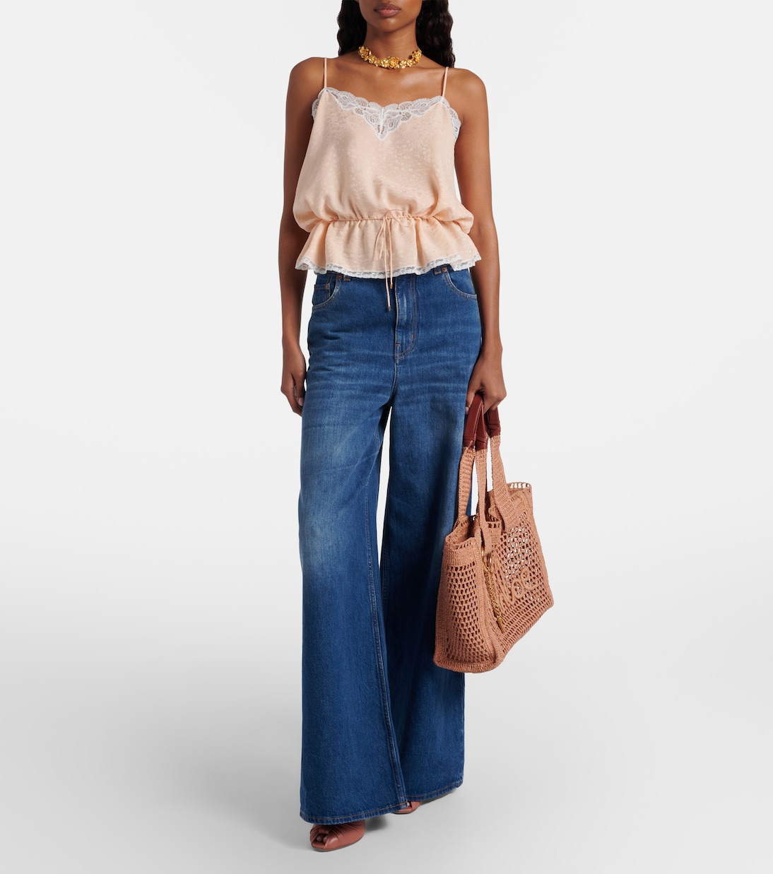 Summer Banana raffia tote bag | Chloé