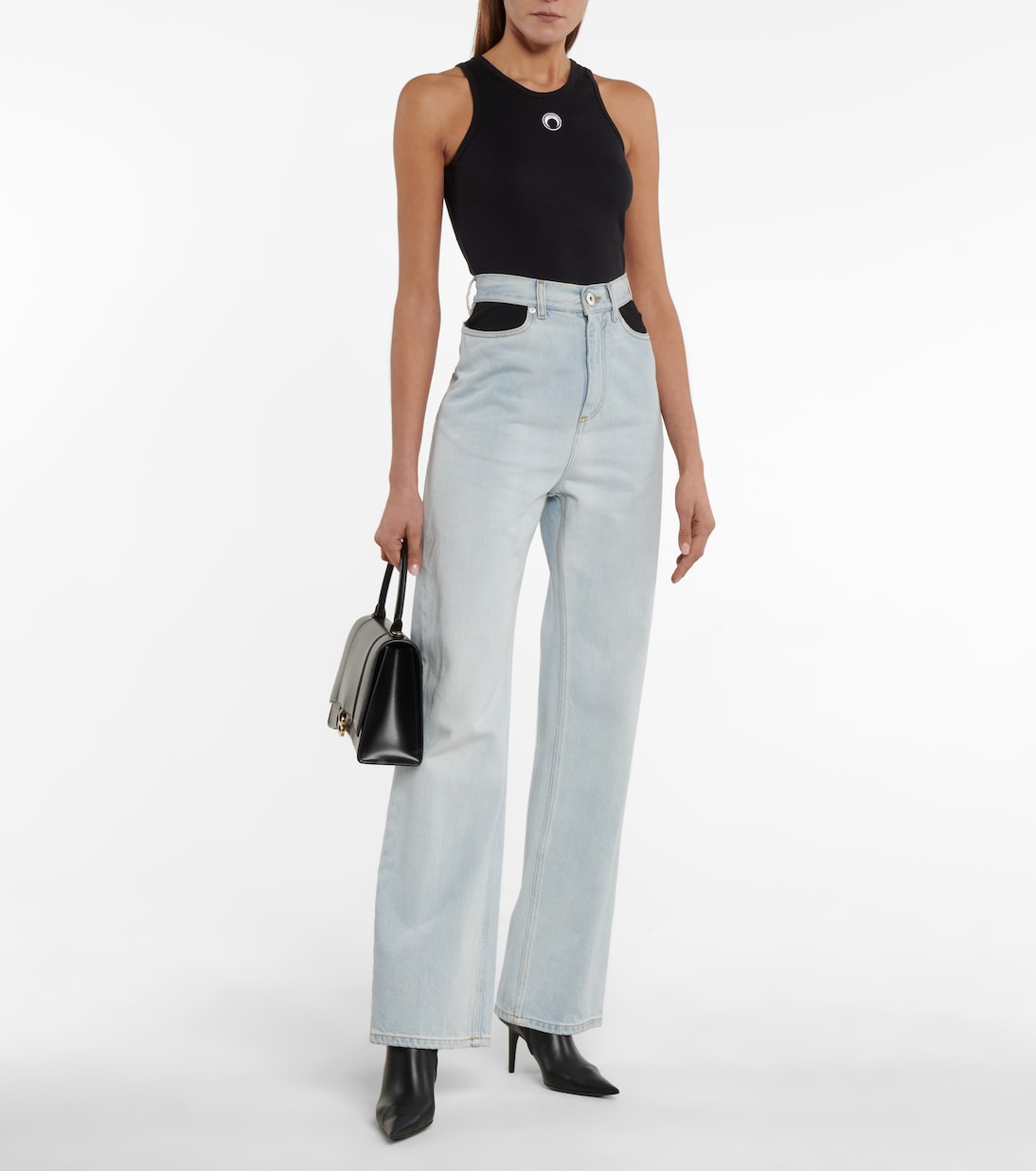 Ribbed-knit cotton tank top | Marine Serre