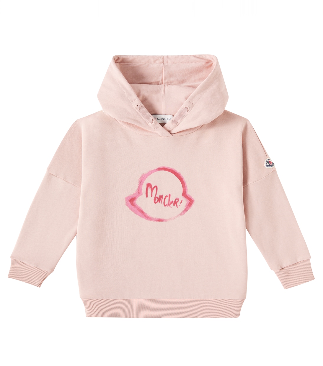 Abito felpa in jersey di cotone con logo | Moncler Enfant