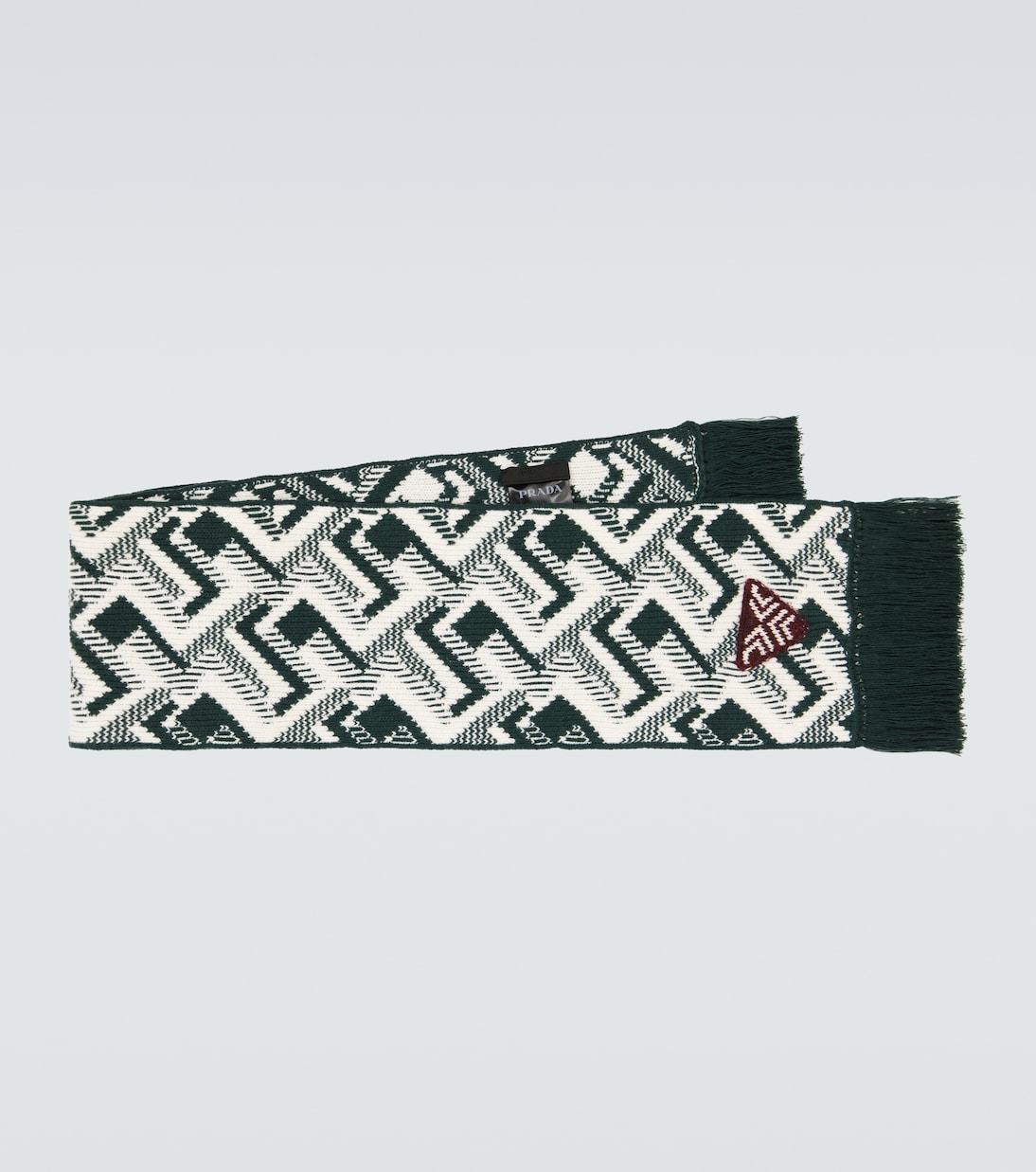 Sciarpa in lana e cashmere jacquard | Prada