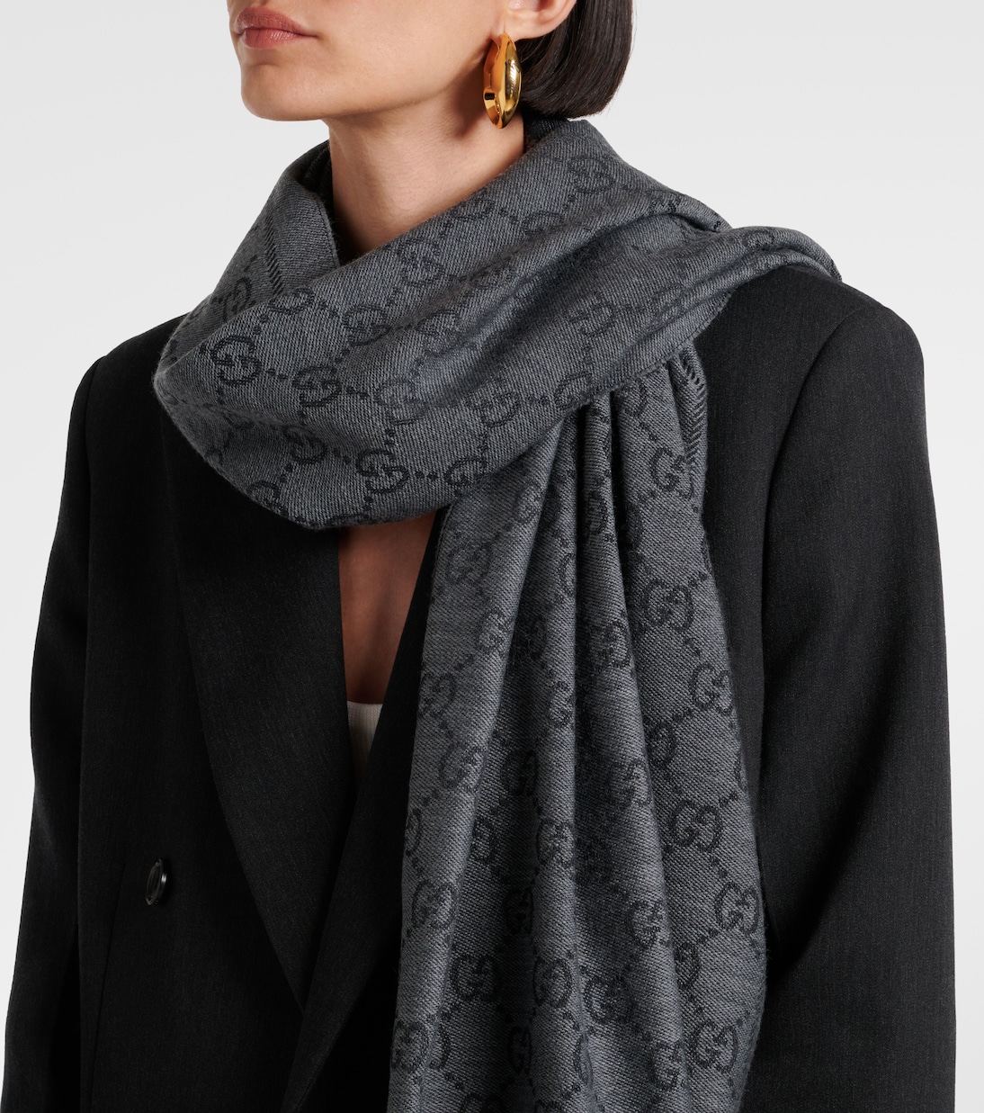 GG wool jacquard scarf | Gucci