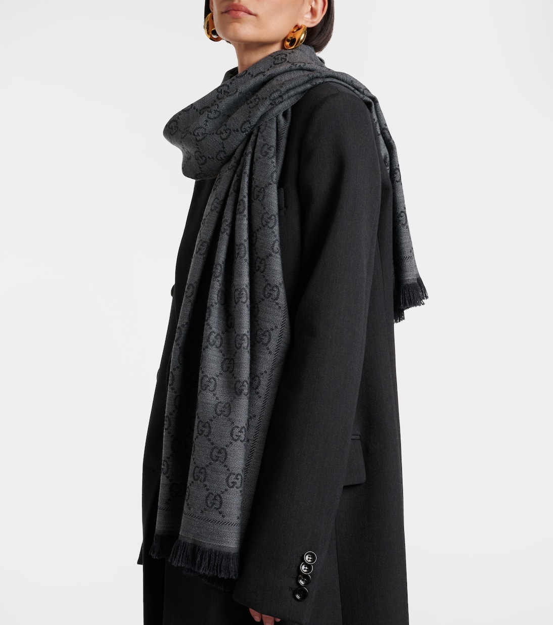 GG wool jacquard scarf | Gucci