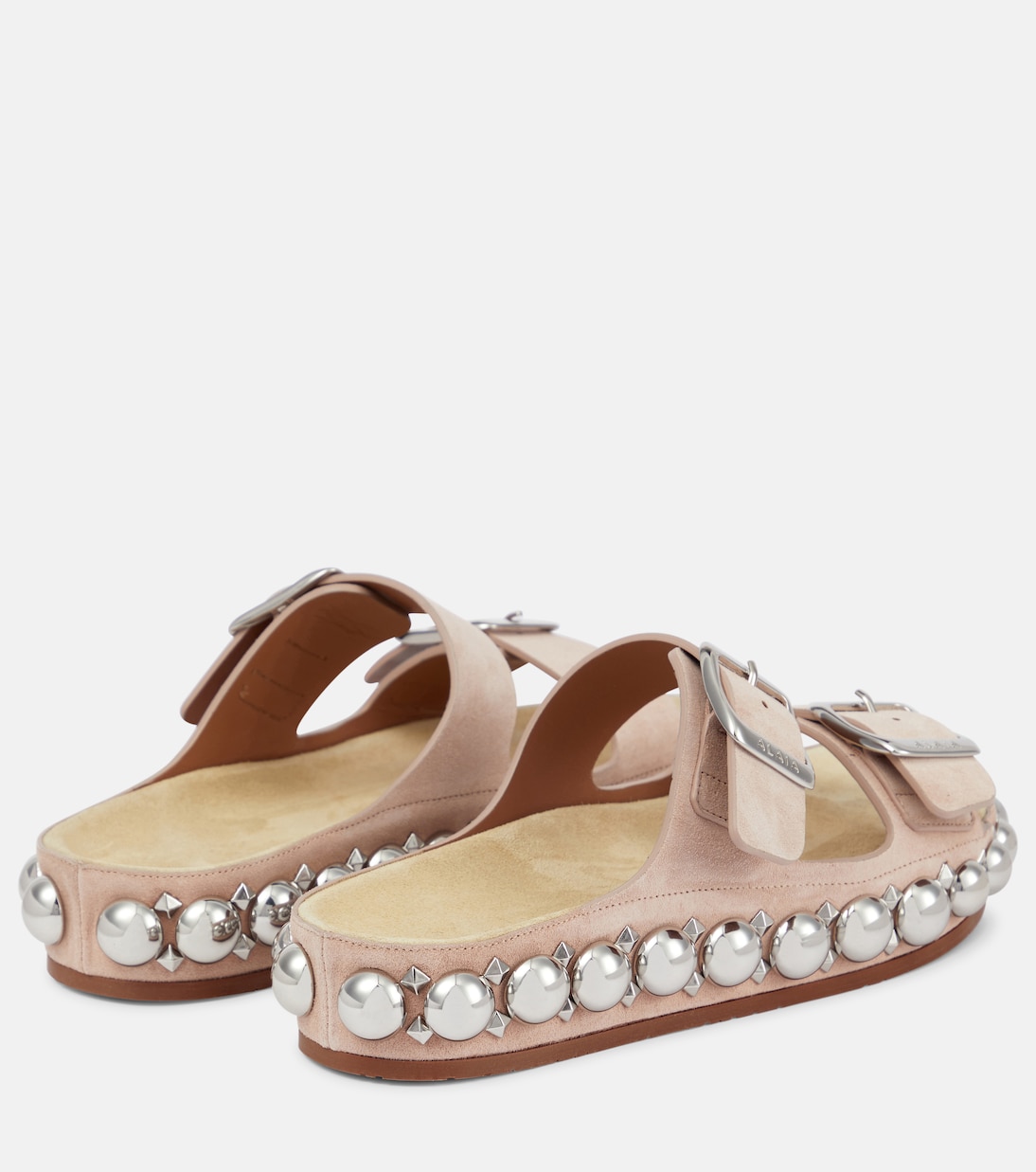 Bombe embellished suede slides | Alaïa