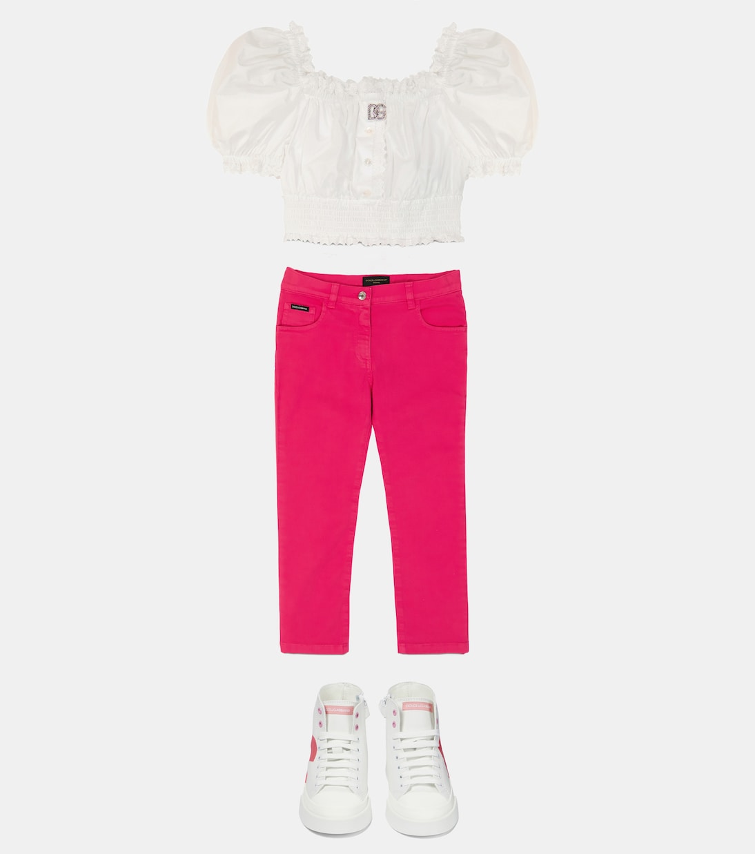 High-Top Sneakers aus Leder | Dolce&Gabbana Kids