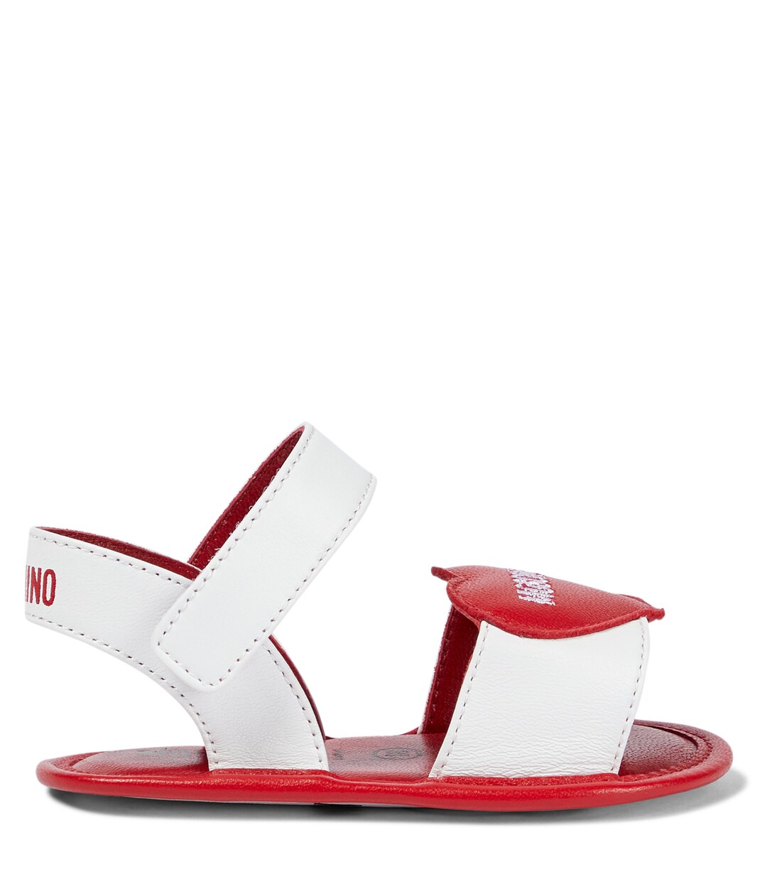 Baby logo leather sandals | Moschino Kids