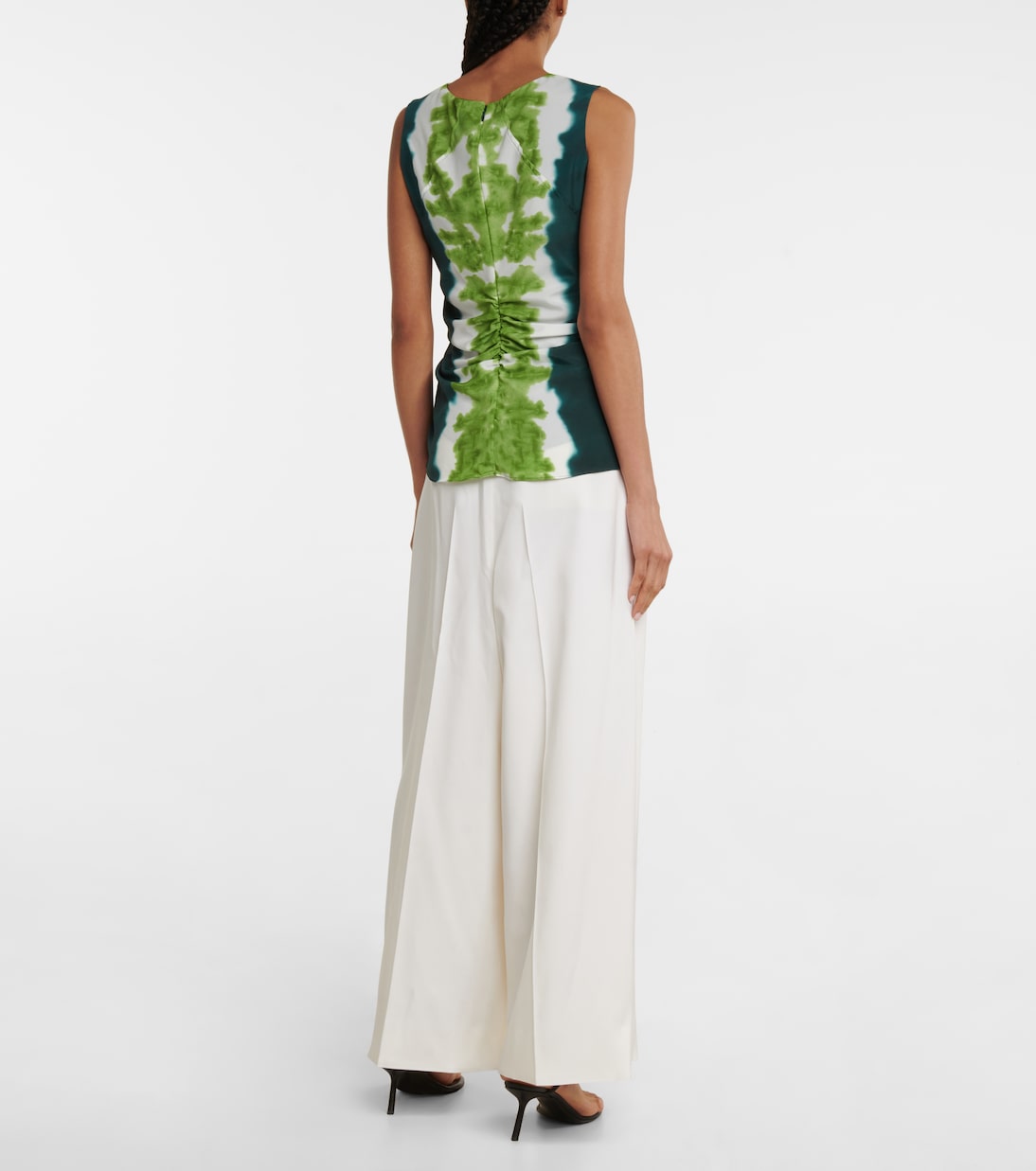 Pan tie-dye crêpe de chine top | Altuzarra
