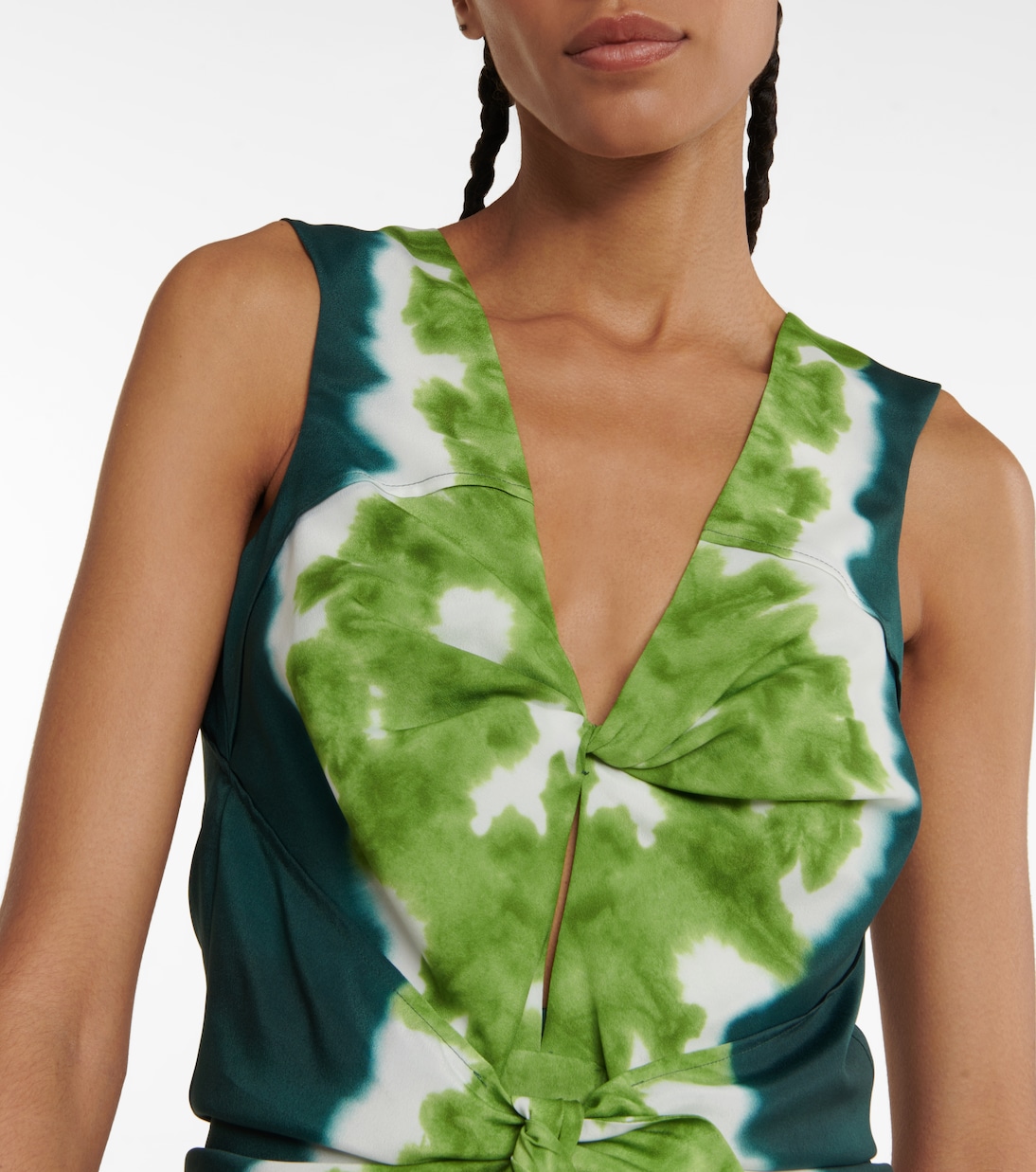 Pan tie-dye crêpe de chine top | Altuzarra