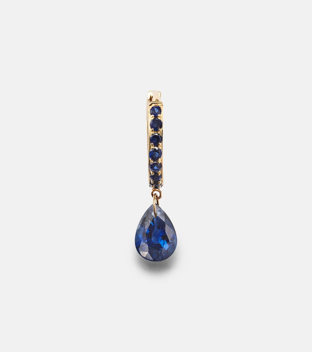 Boucle d’oreille unique en or 18 ct, saphir et topaze | Persée
