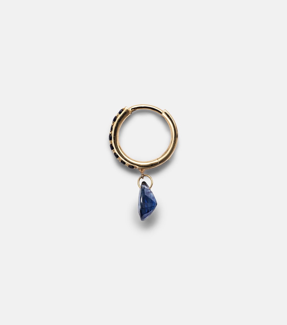 Boucle d’oreille unique en or 18 ct, saphir et topaze | Persée