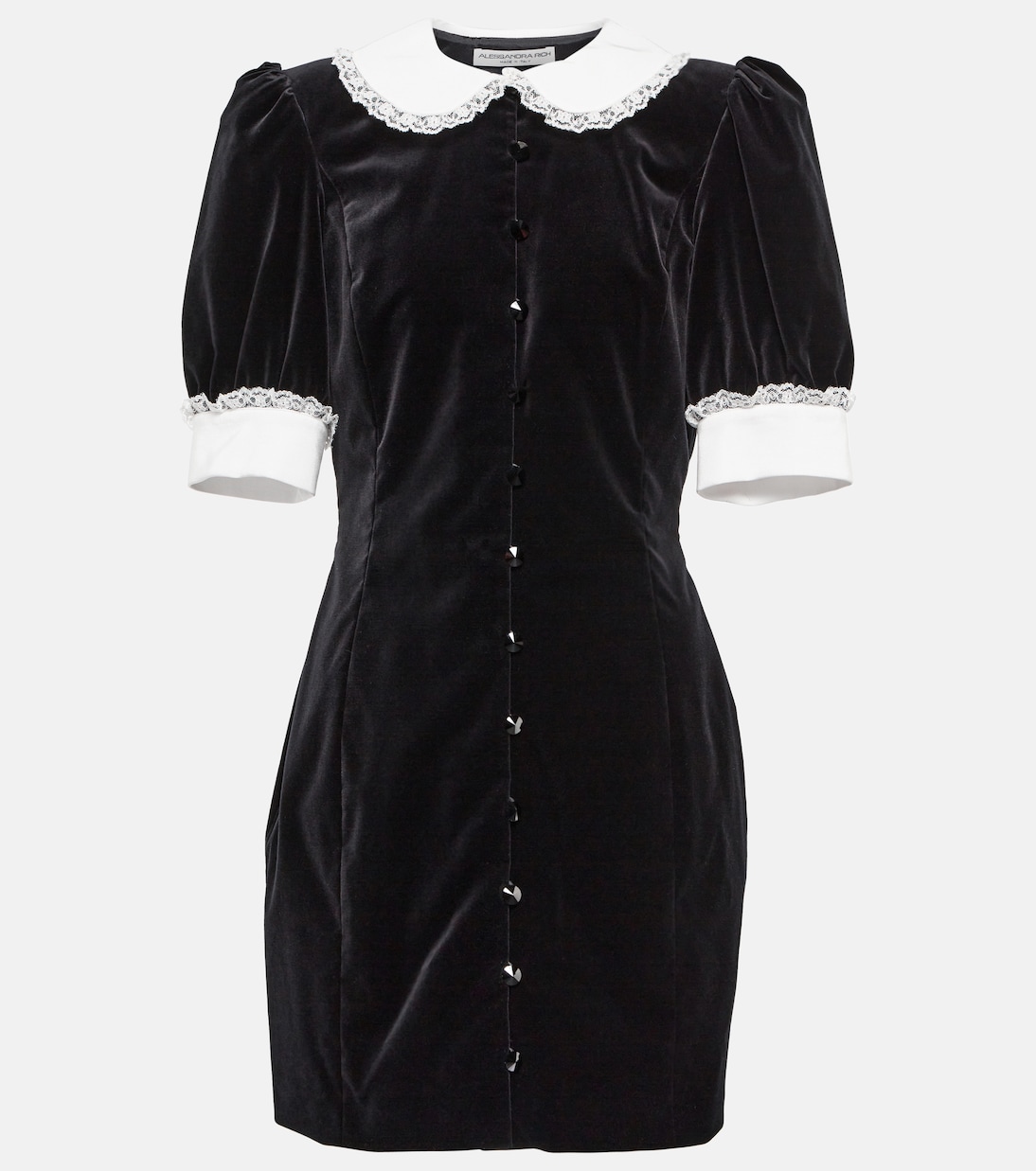 Lace-trimmed velvet minidress | Alessandra Rich