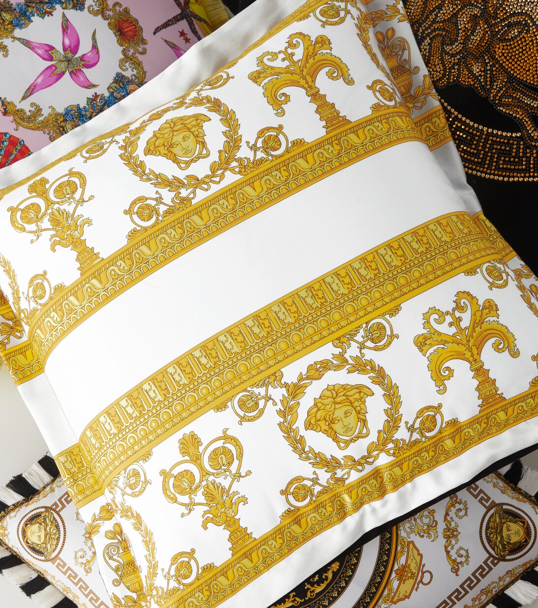 Almohada Baroque de algodón reversible | Versace Home