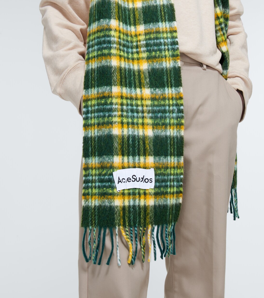 Bufanda en mezcla de lana a cuadros | Acne Studios