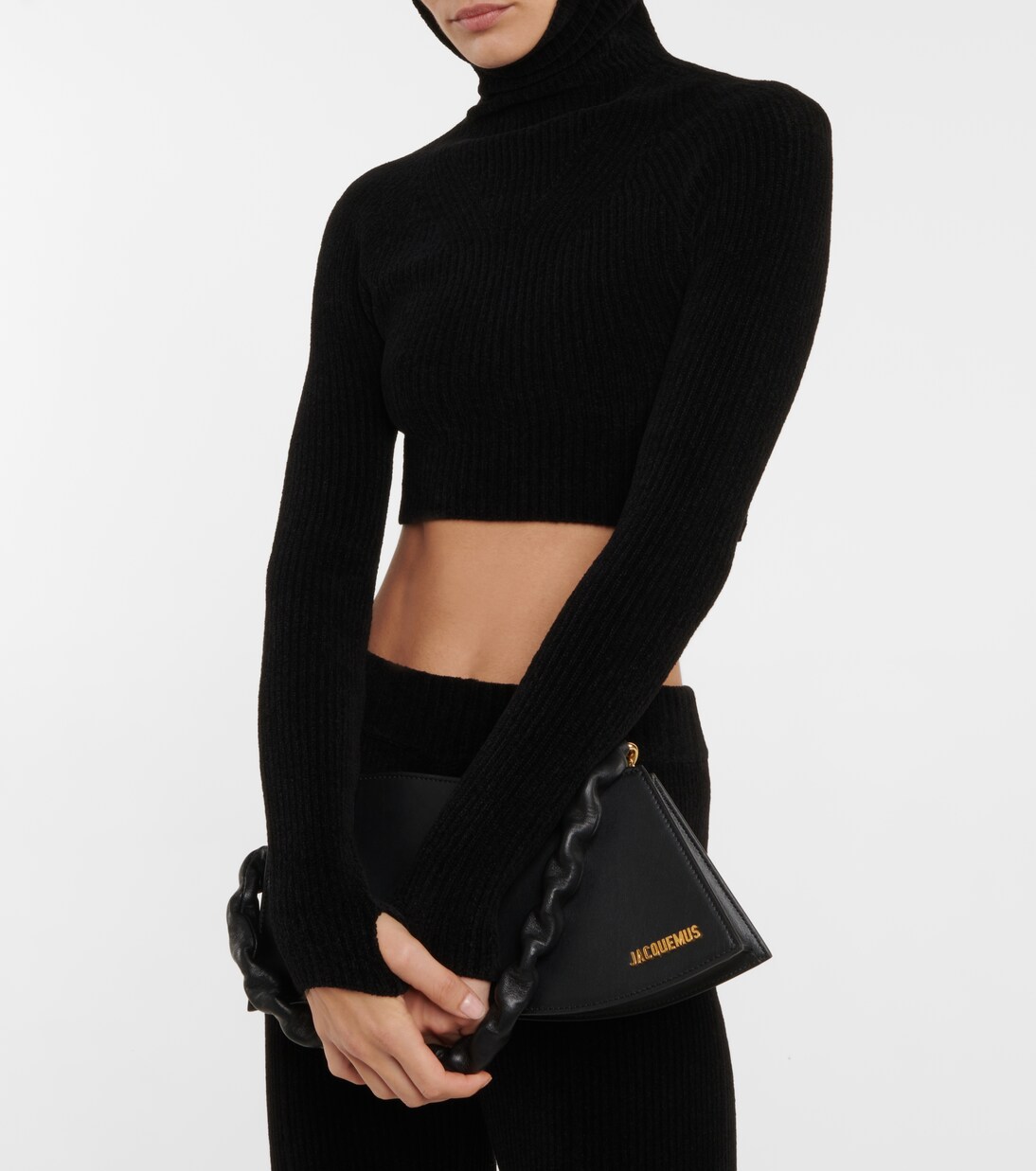 Crop top de punto con cuello alto | Jacquemus