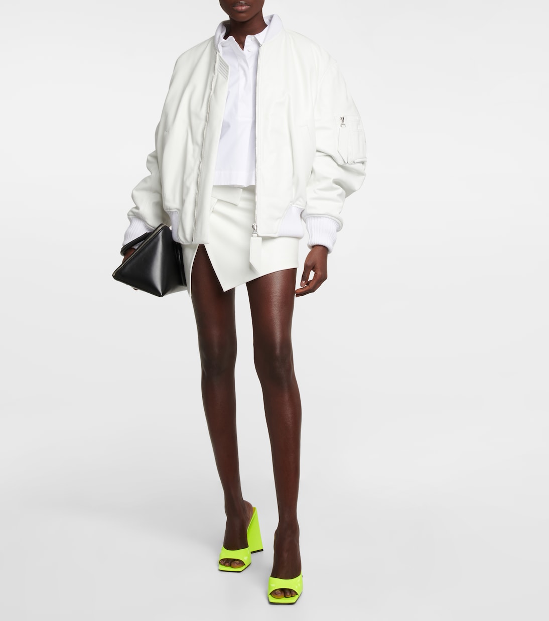 Cloe wrap leather miniskirt | The Attico