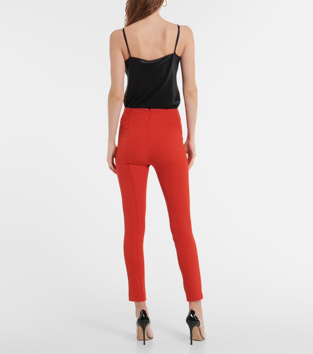 High-rise skinny scuba pants | Veronica Beard