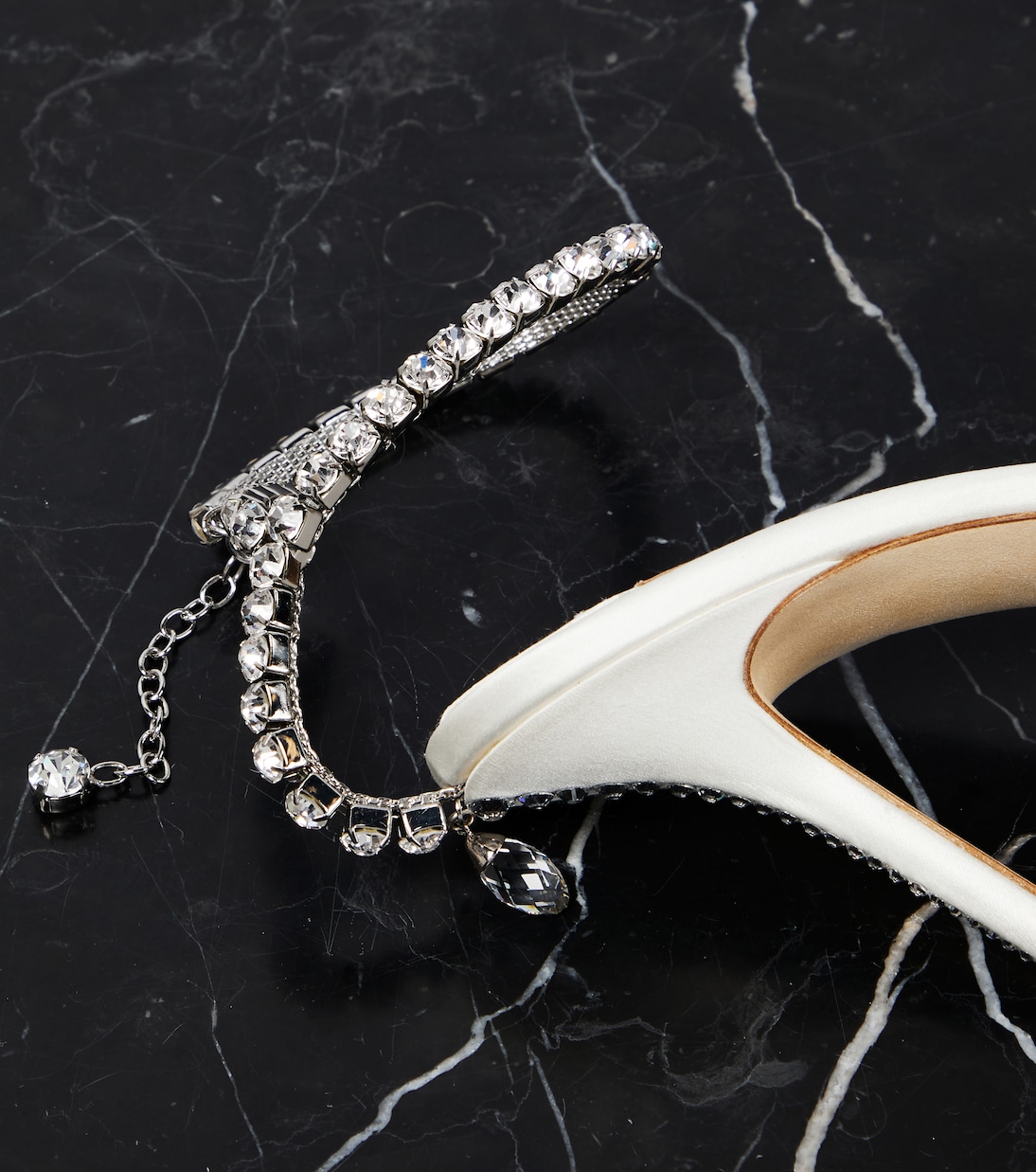 Pumps Saeda 100 in raso con cristalli | Jimmy Choo