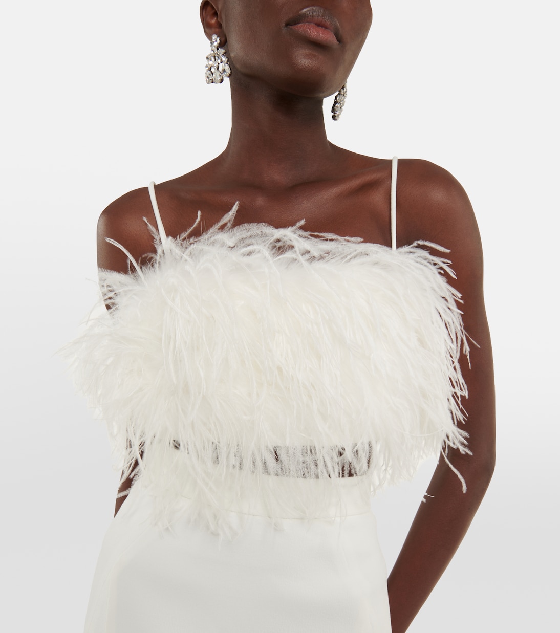Bridal Cropped-Top Plume mit Federn | Rebecca Vallance