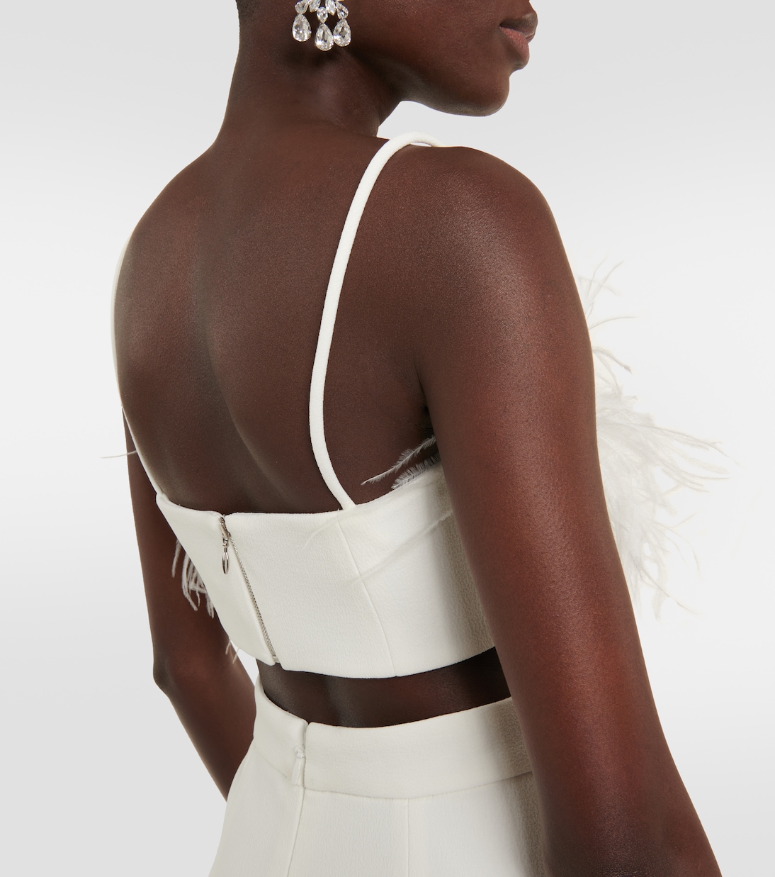Bridal Cropped-Top Plume mit Federn | Rebecca Vallance