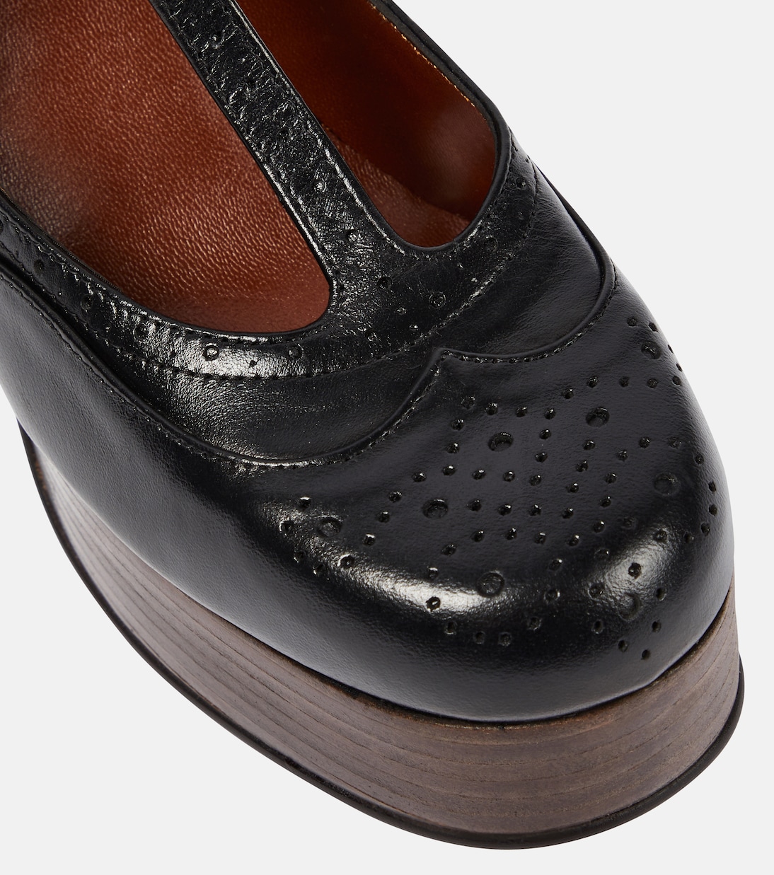 Salones Aria de piel con plataforma | See By Chloé