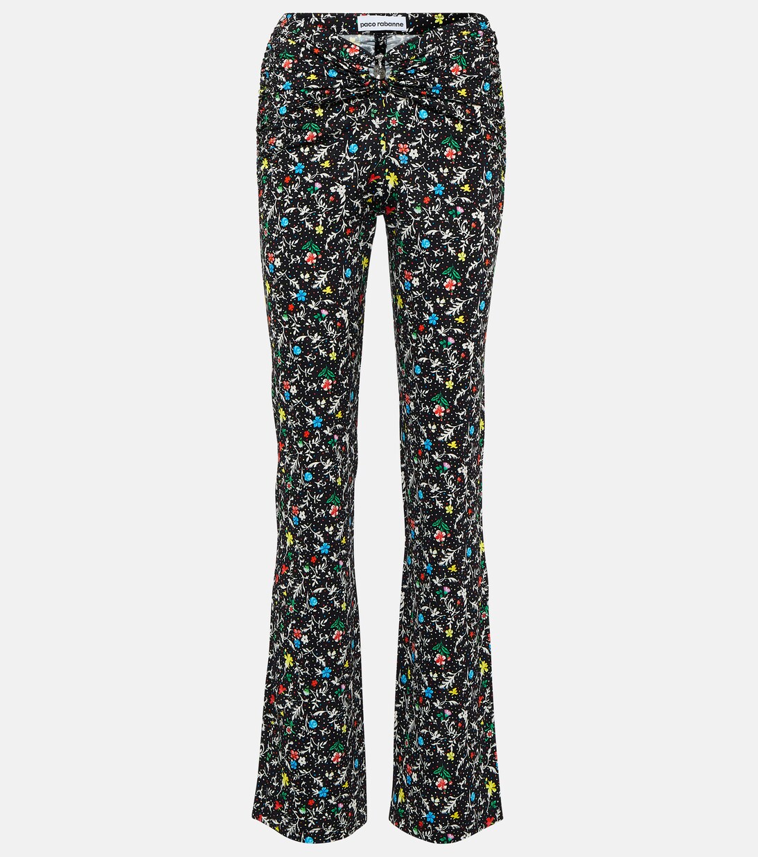Printed high-rise crêpe pants | Rabanne