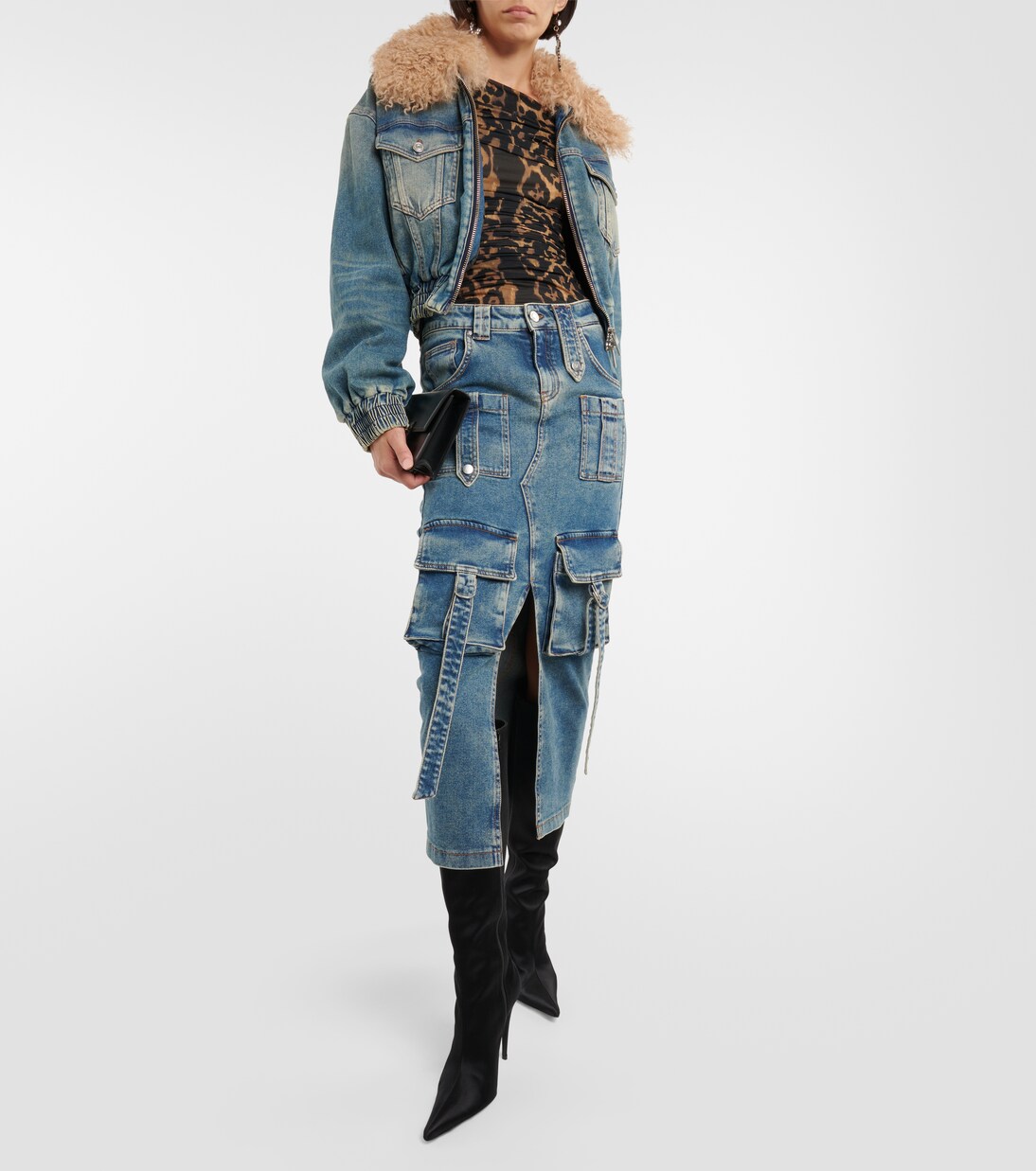 Gonna midi in jeans | Blumarine