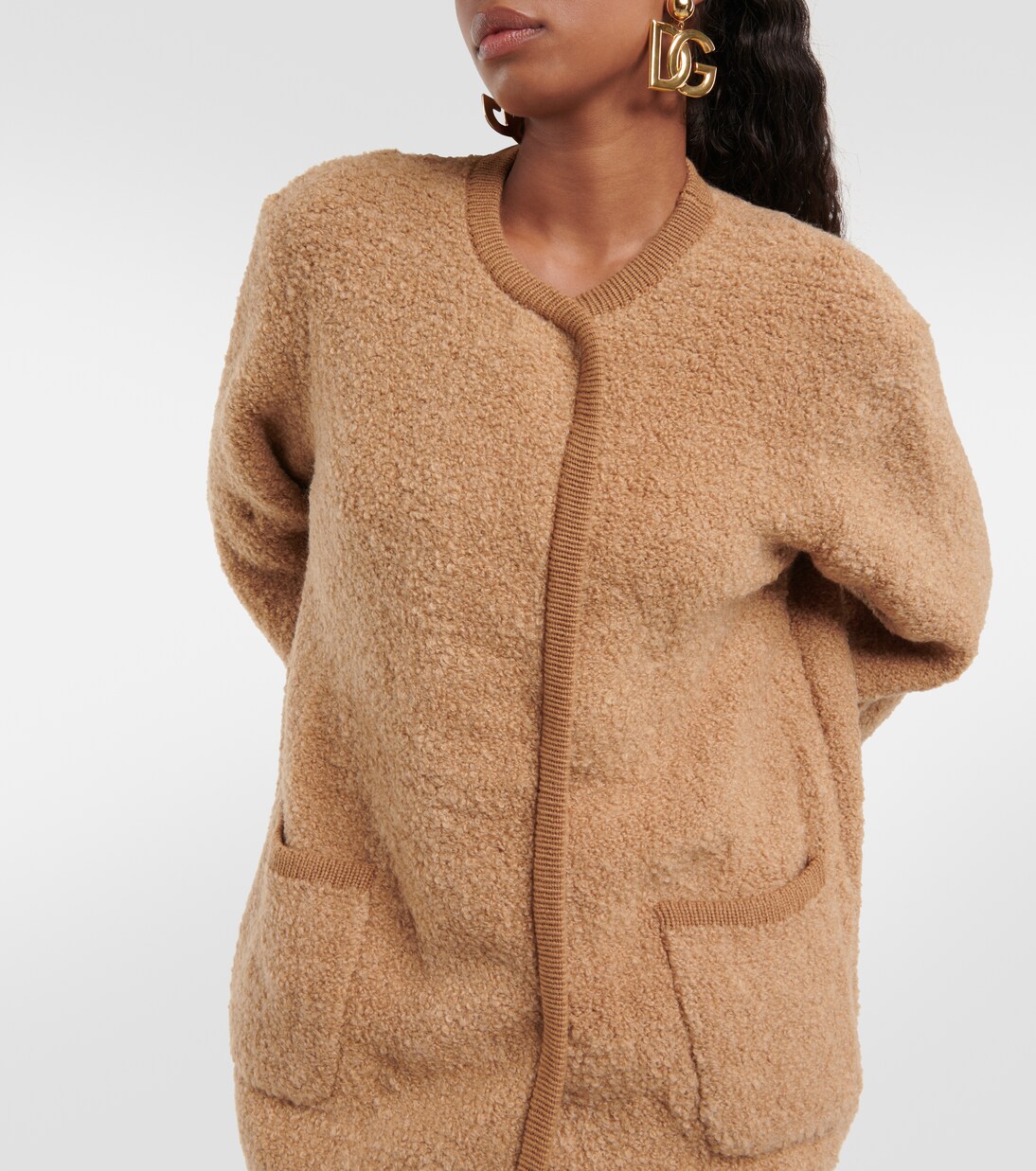Giacca in teddy di cashmere e lana | Dolce&Gabbana