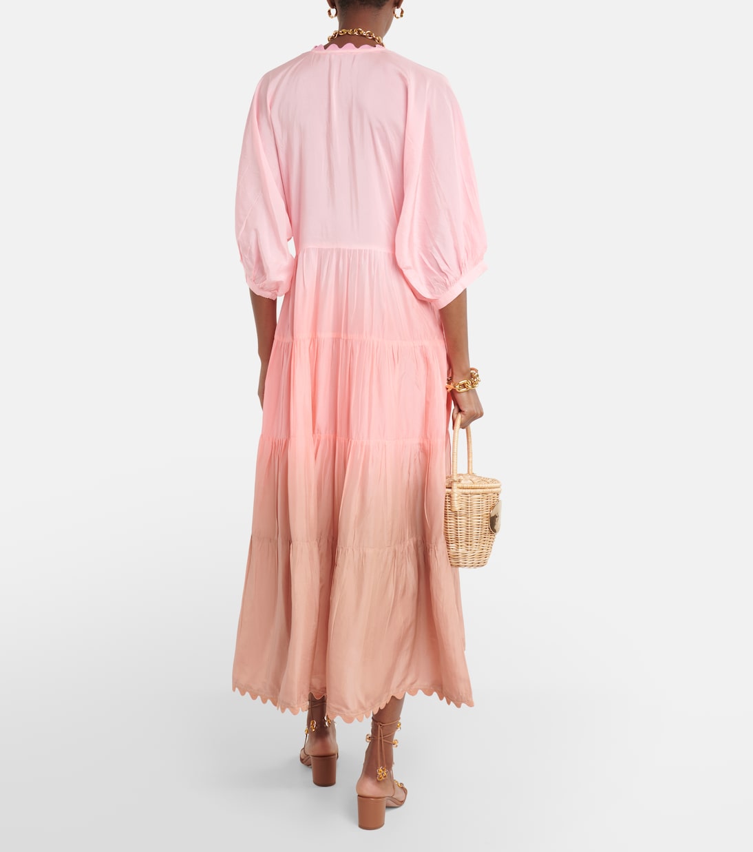 Midikleid Tiered aus Seide | Juliet Dunn