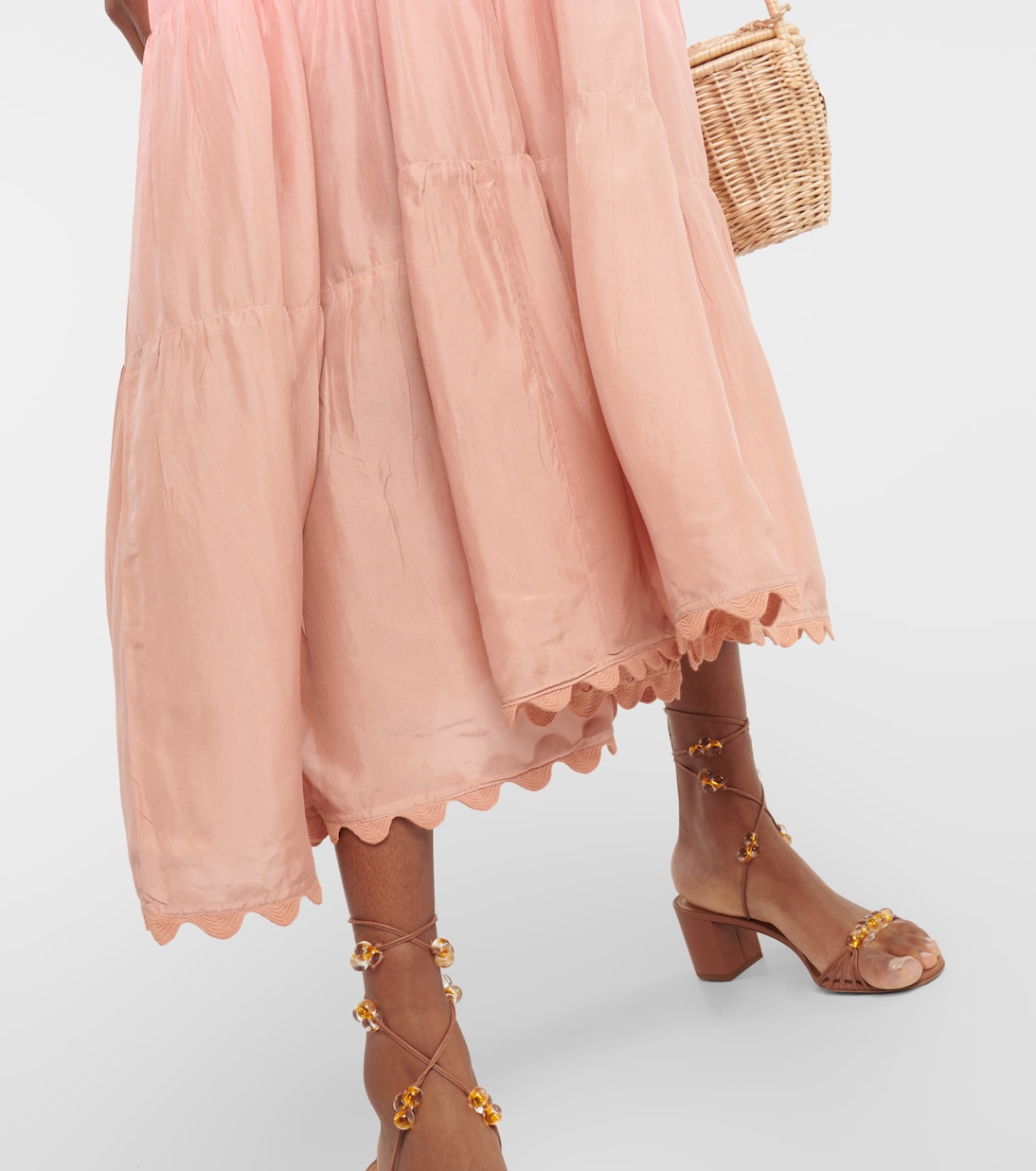 Midikleid Tiered aus Seide | Juliet Dunn