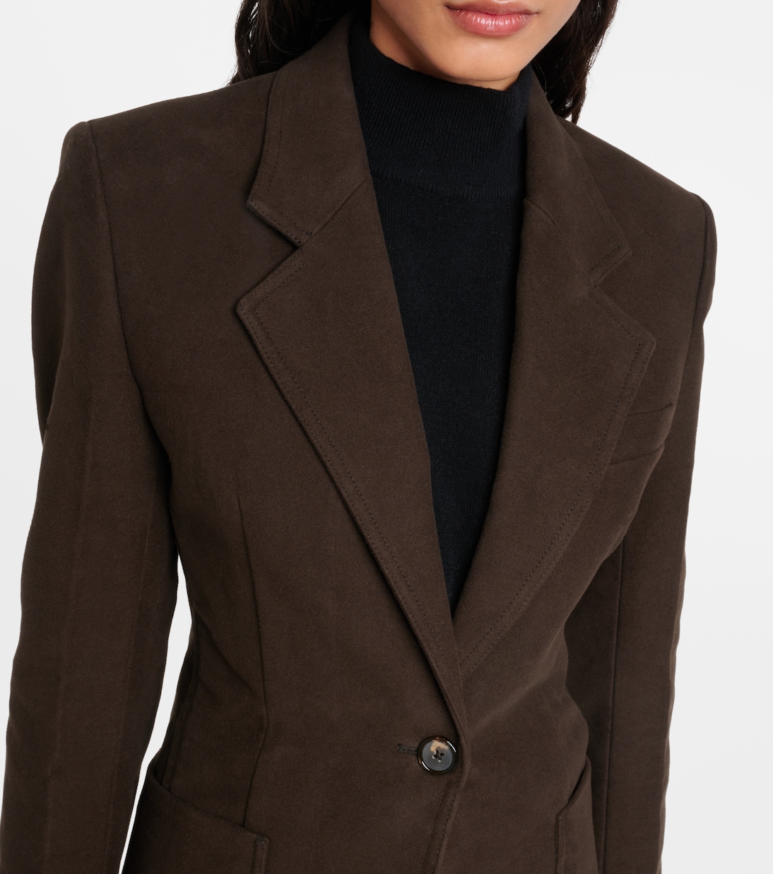 Blazer de algodón de botonadura simple | Toteme