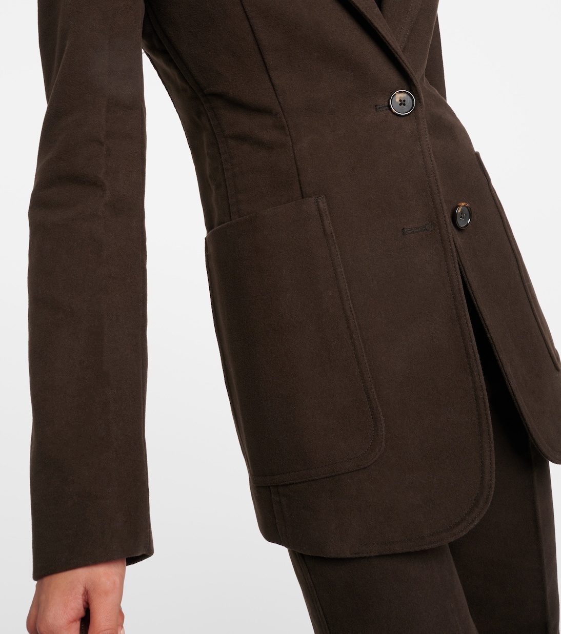 Blazer de algodón de botonadura simple | Toteme